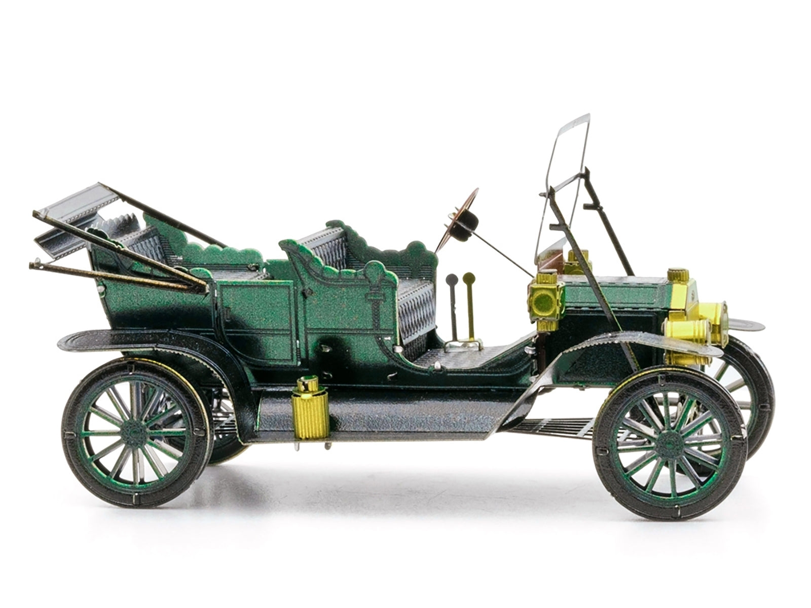 Model Kit 1908 Ford Model T Dark Green (Moderate Difficulty) Steel Model by Metal Earth Metal Earth