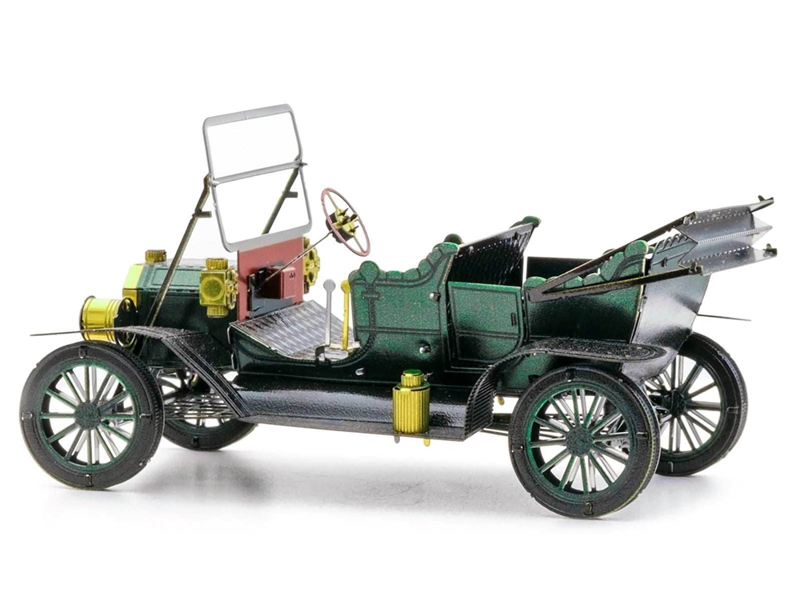 Model Kit 1908 Ford Model T Dark Green (Moderate Difficulty) Steel Model by Metal Earth Metal Earth