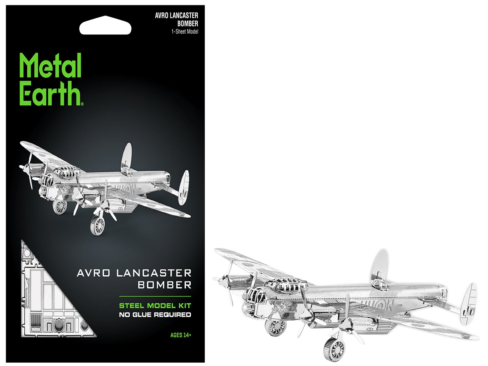 Model Kit Avro Lancaster Bomber Aircraft "Royal Air Force" (Moderate Difficulty) Steel Model by Metal Earth Metal Earth