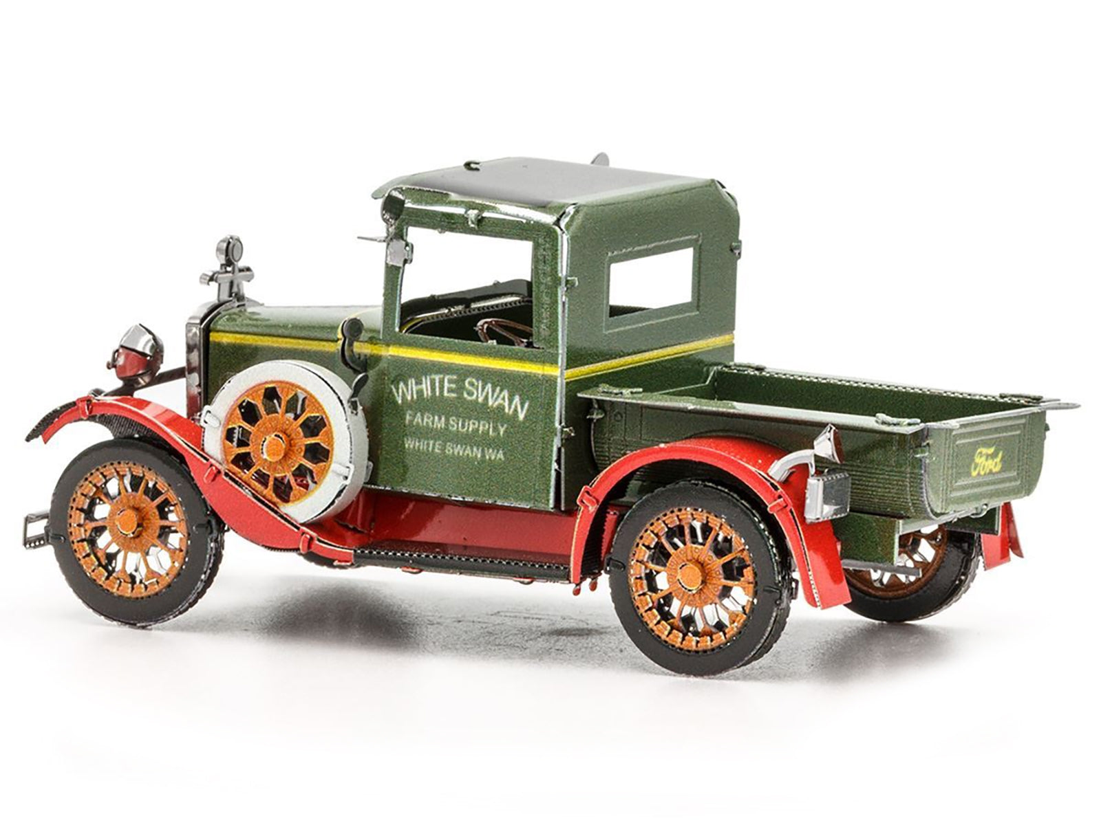 Model Kit 1931 Ford Model A Pickup Truck Green (Moderate Difficulty) Steel Model by Metal Earth Metal Earth