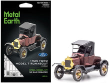 Load image into Gallery viewer, Model Kit 1925 Ford Model T Runabout Dark Red and Black (Moderate Difficulty) Steel Model by Metal Earth Metal Earth
