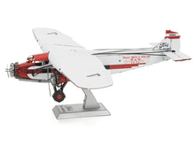 Load image into Gallery viewer, Model Kit Ford Trimotor Transport Aircraft White and Red (Moderate Difficulty) Steel Model by Metal Earth Metal Earth
