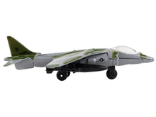 Load image into Gallery viewer, McDonnell Douglas AV-8B Harrier II Attack Aircraft Green Camouflage &quot;United States Marine Corps&quot; with Runway Section Diecast Model Airplane by Runway24 Runway24
