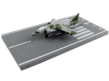 Load image into Gallery viewer, McDonnell Douglas AV-8B Harrier II Attack Aircraft Green Camouflage &quot;United States Marine Corps&quot; with Runway Section Diecast Model Airplane by Runway24 Runway24
