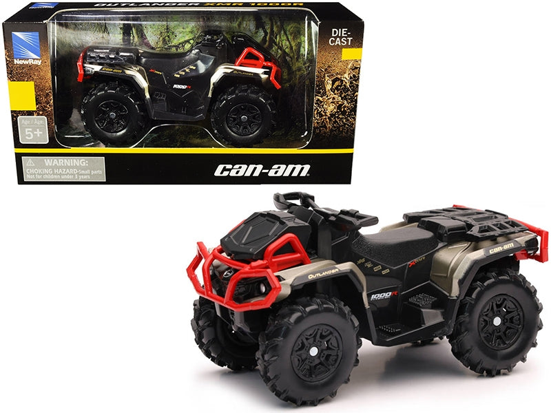 Can-Am Outlander XMR 1000R ATV Black and Gold Diecast Model by New Ray New Ray