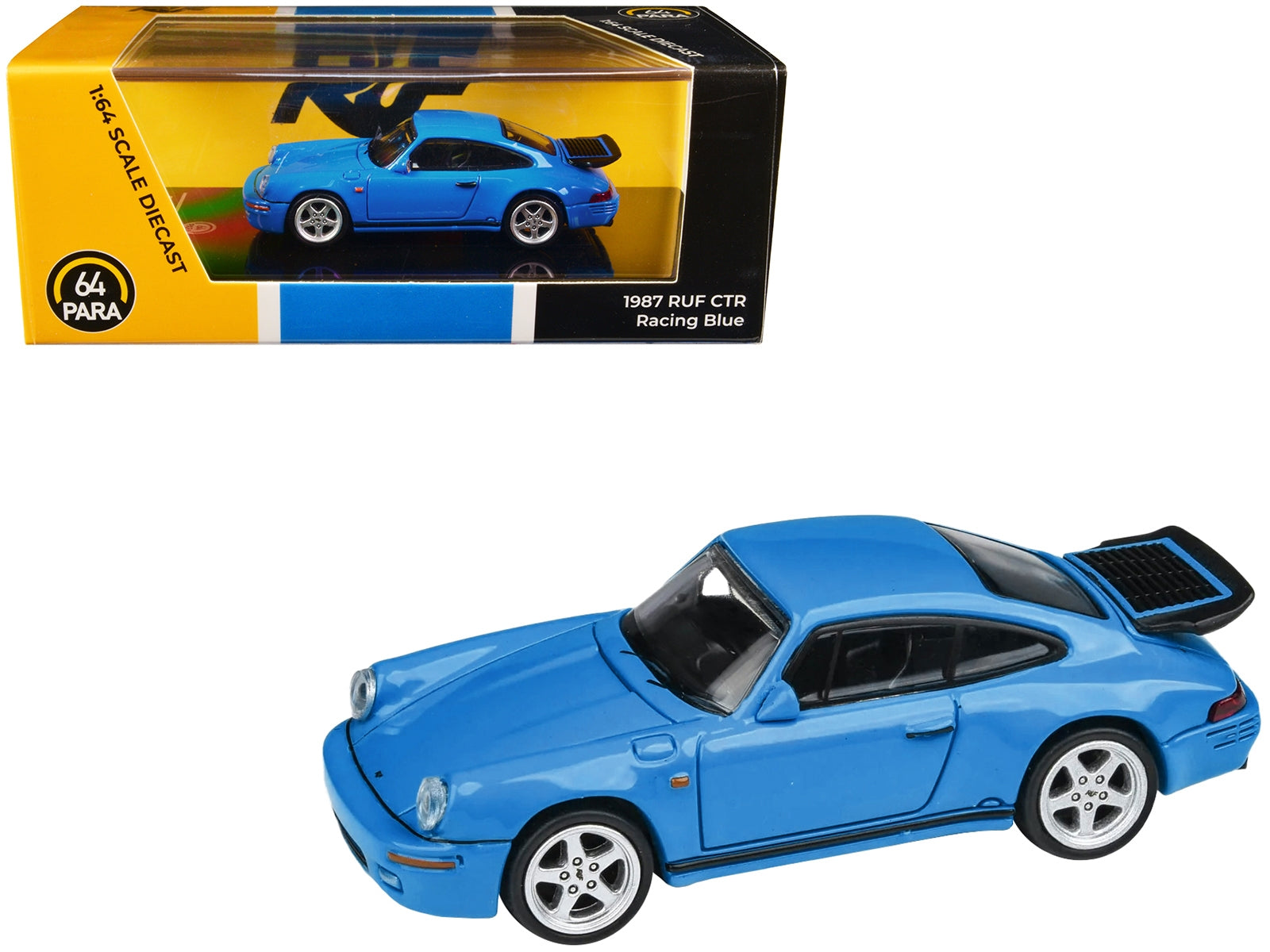 1987 RUF CTR Racing Blue 1/64 Diecast Model Car by Paragon Models Paragon