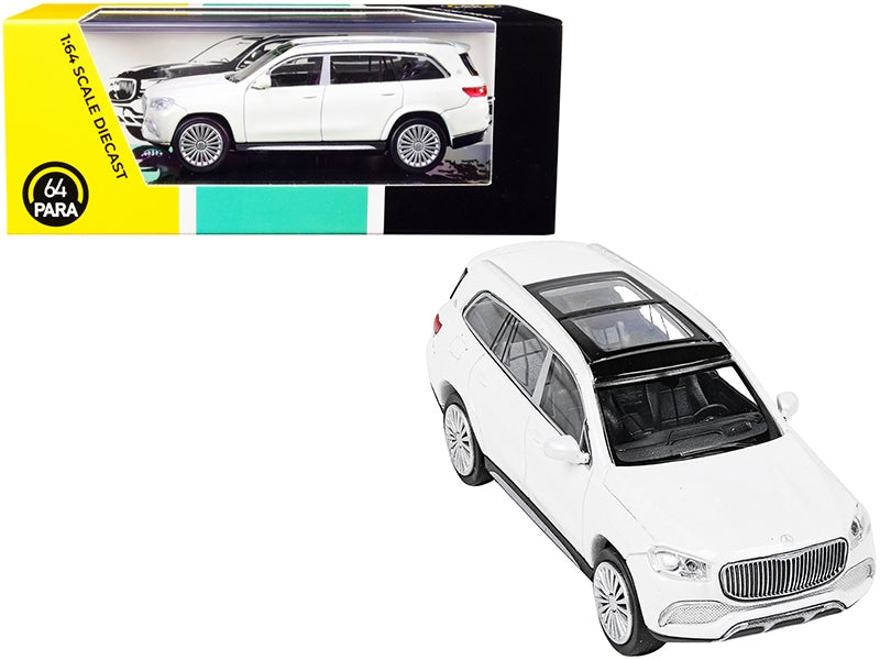 Mercedes-Maybach GLS 600 with Sunroof White Metallic 1/64 Diecast Model Car by Paragon Paragon