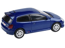 Load image into Gallery viewer, 2001 Honda Civic Type R EP3 Vivid Blue Pearl Metallic 1/64 Diecast Model Car by Paragon Models Paragon
