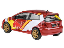 Load image into Gallery viewer, 2001 Honda Civic Type R EP3 &quot;No Good Racing&quot; Red and White with Graphics 1/64 Diecast Model Car by Paragon Models Paragon
