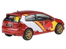 Load image into Gallery viewer, 2001 Honda Civic Type R EP3 &quot;No Good Racing&quot; Red and White with Graphics 1/64 Diecast Model Car by Paragon Models Paragon
