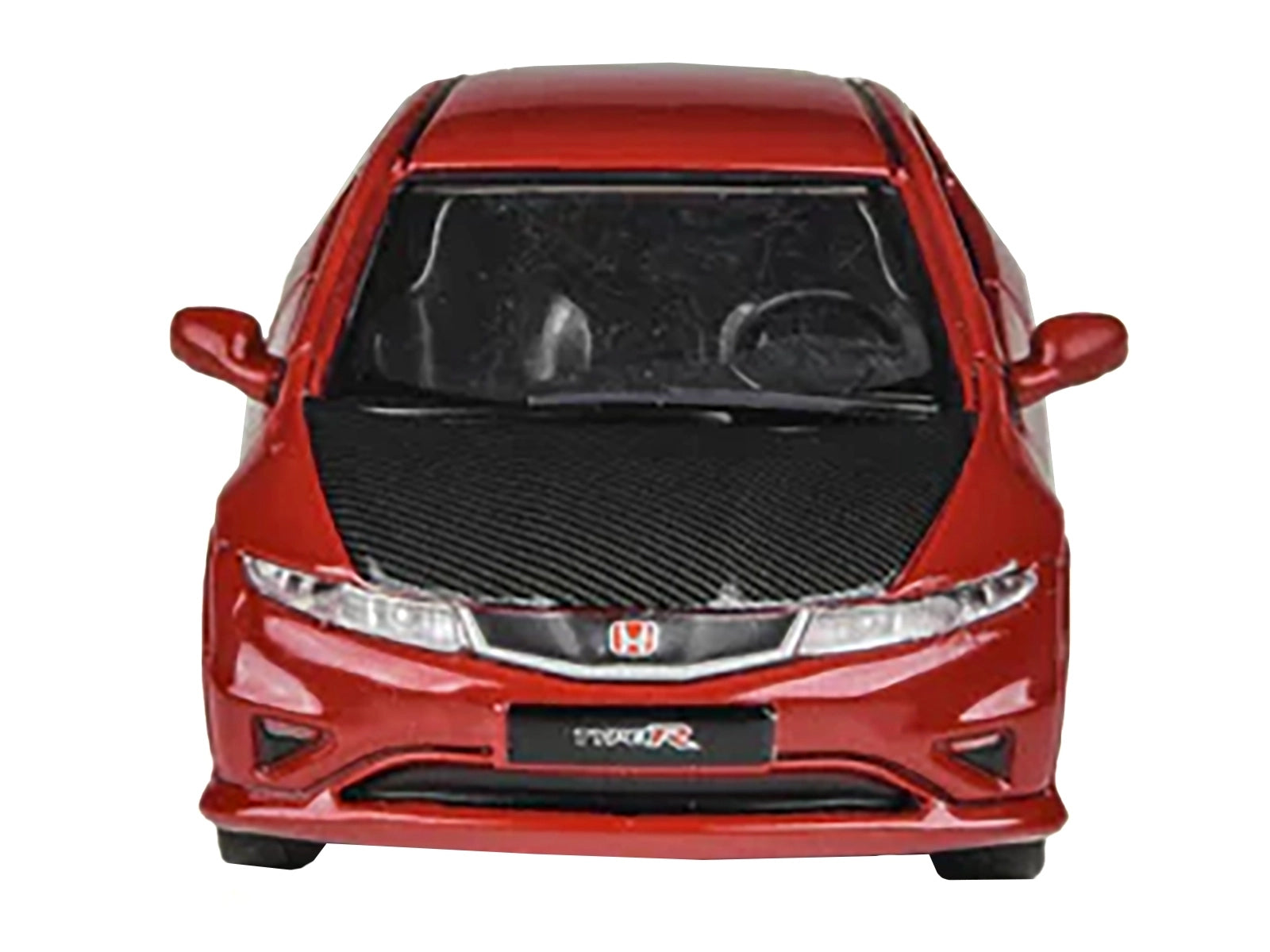 2007 Honda Civic Type R FN2 Milano Red with Carbon Hood 1/64 Diecast Model Car by Paragon Models Paragon