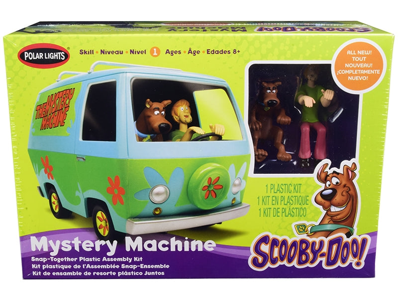 Skill 1 Snap Model Kit The Mystery Machine with Two Figurines (Scooby-Doo and Shaggy) 1/25 Scale Model by Polar Lights Polar Lights