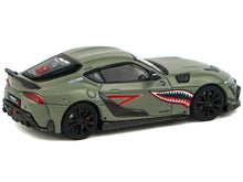 Load image into Gallery viewer, Toyota Supra &quot;DarwinPro 66G NWB&quot; Green with Shark Mouth Graphics 1/64 Diecast Model Car by Pop Race Pop Race
