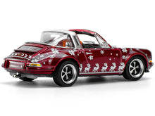 Load image into Gallery viewer, Singer Targa Red Metallic with Graphics &quot;2023 Merry Christmas&quot; 1/64 Diecast Model Car by Pop Race DREAMLAND DIE CAST
