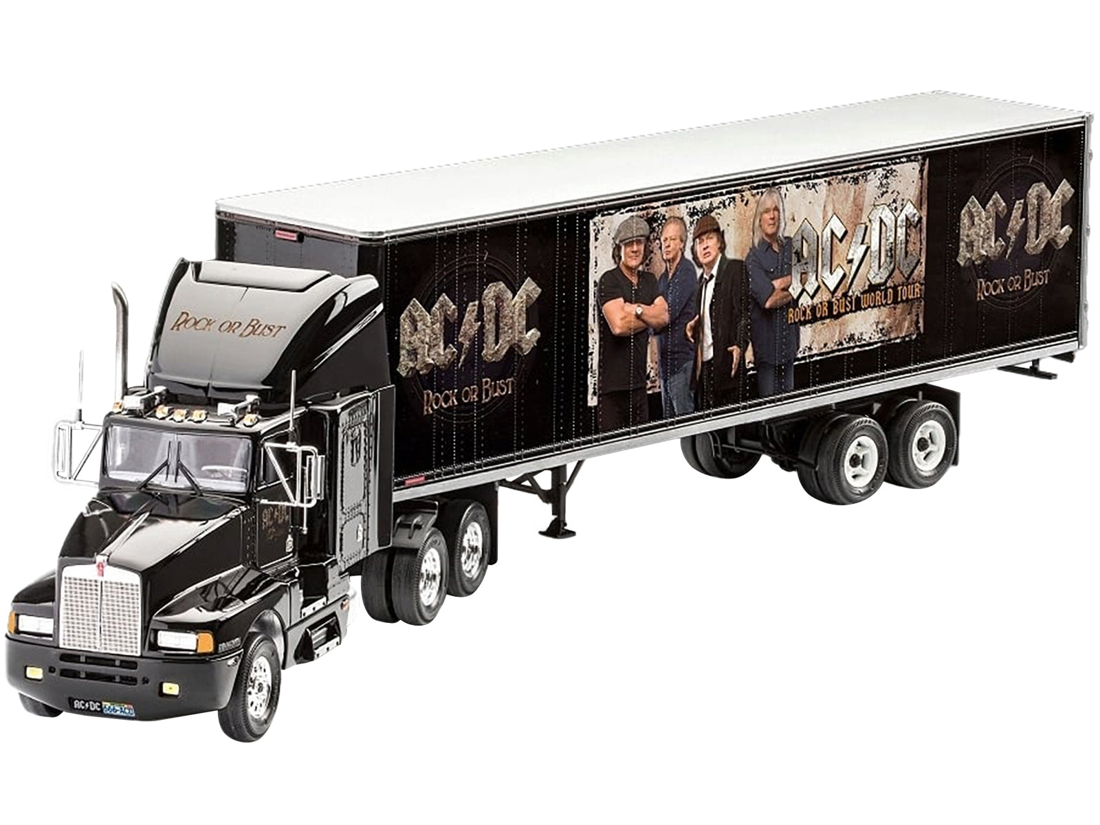 Level 3 Model Kit Kenworth Tour Truck "AC/DC Rock or Bust" 1/32 Scale Model by Revell Revell