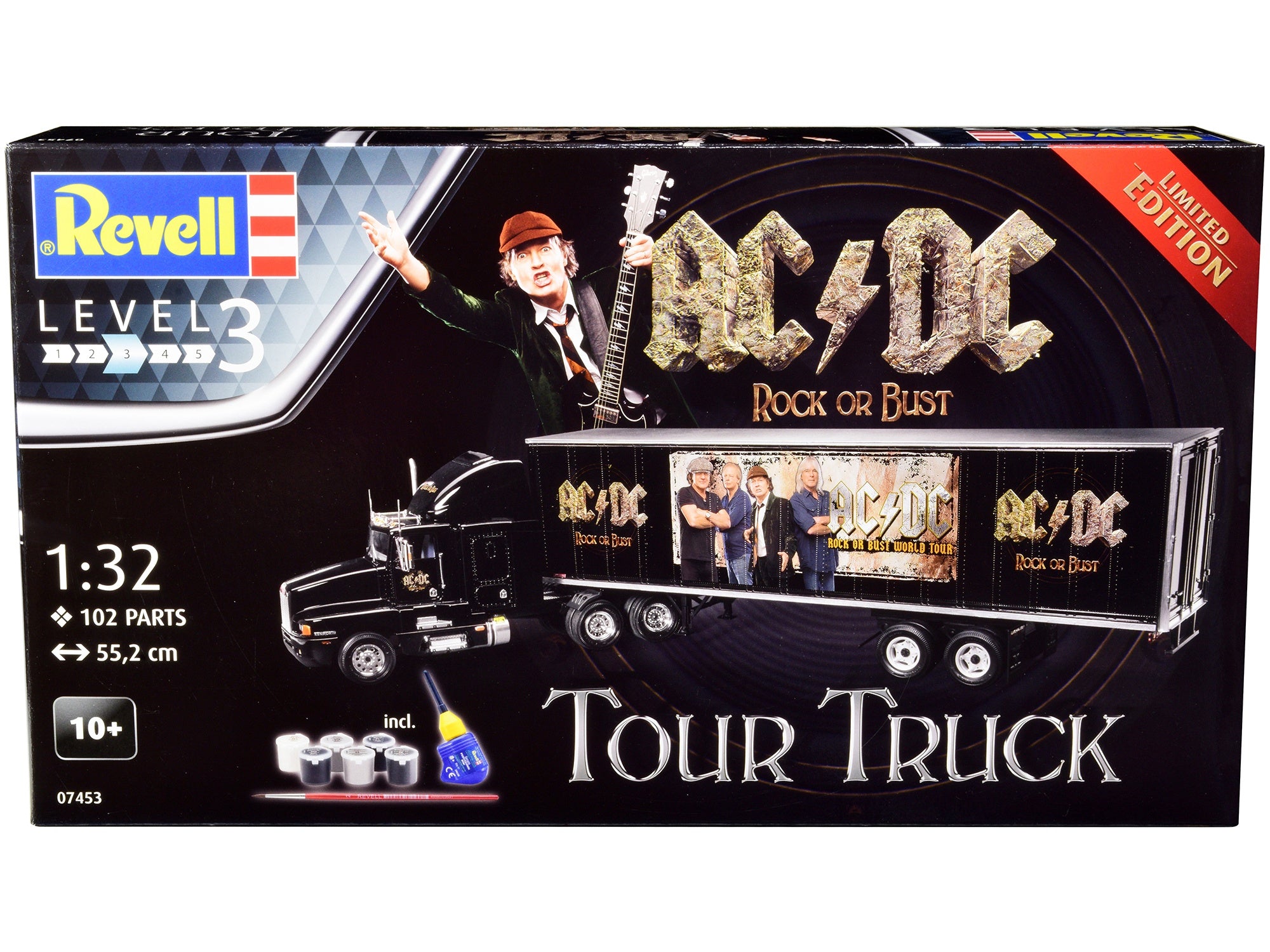 Level 3 Model Kit Kenworth Tour Truck "AC/DC Rock or Bust" 1/32 Scale Model by Revell Revell