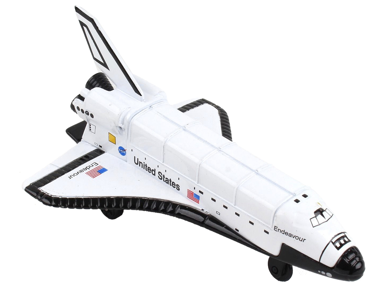 NASA "Endeavour" Space Shuttle White "United States" with Runway Section Diecast Model Airplane by Runway24 Runway24