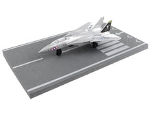 Load image into Gallery viewer, Grumman F-14 Tomcat Fighter Aircraft Silver Metallic &quot;United States Navy VF-84 Jolly Rogers&quot; with Runway Section Diecast Model Airplane by Runway24 Runway24

