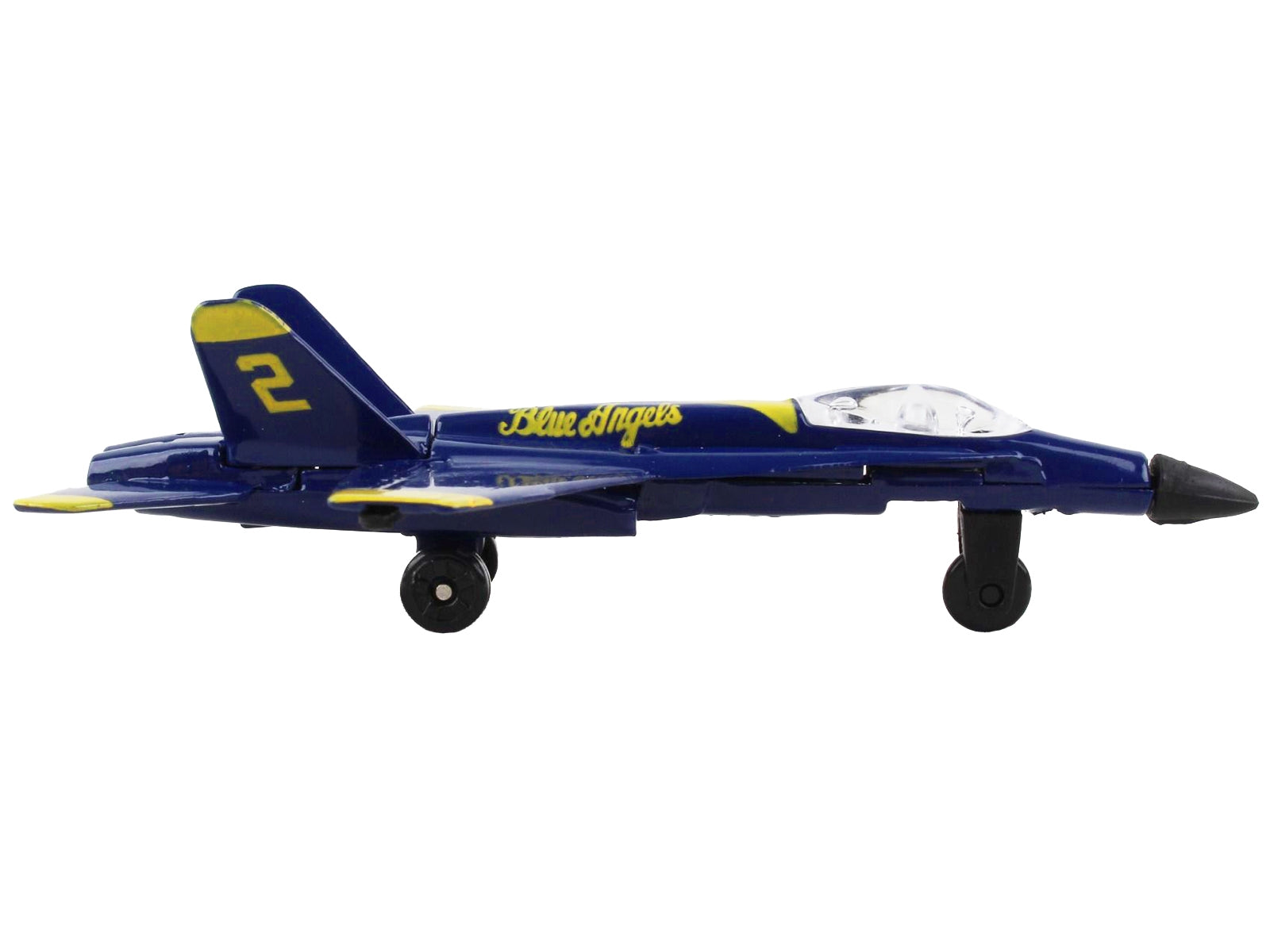 McDonnell Douglas F/A-18A Hornet Fighter Aircraft Blue "United States Navy Blue Angels #2" with Runway 24 Sign Diecast Model Airplane by Runway24 Runway24