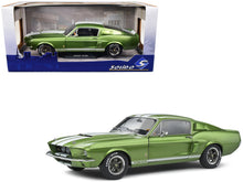 Load image into Gallery viewer, 1967 Shelby GT500 Lime Green Metallic with White Stripes 1/18 Diecast Model Car by Solido Solido
