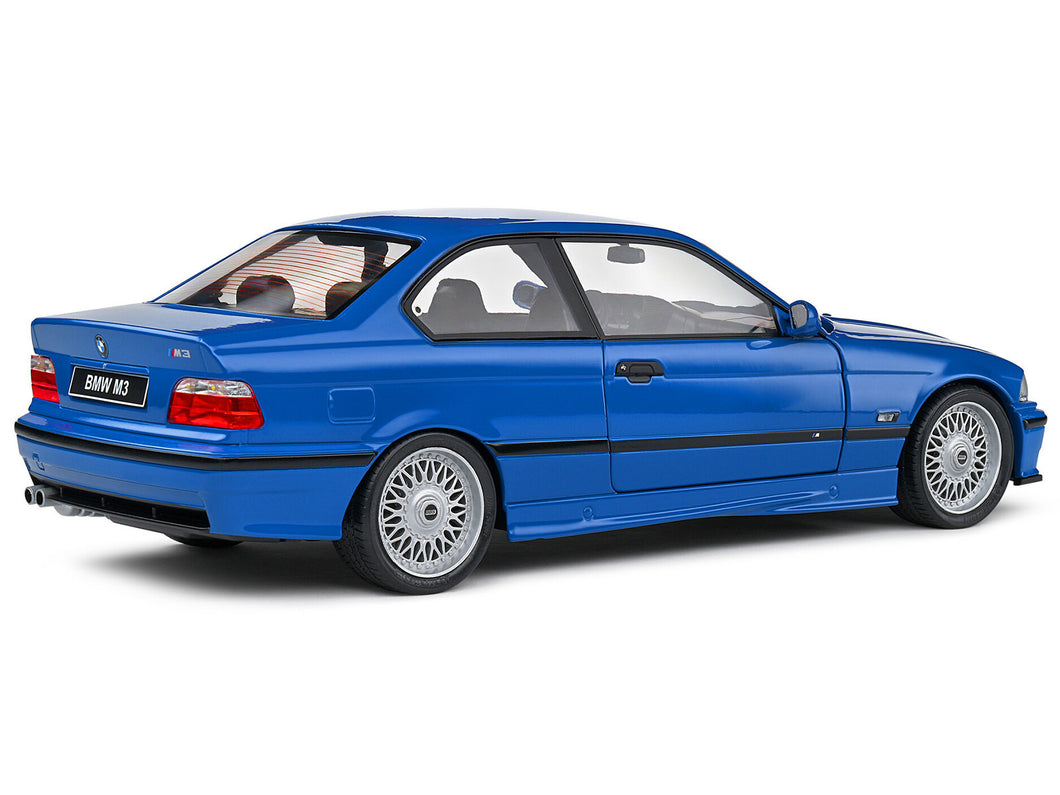 1996 BMW E36 M3 Coupe Santorin Blue 1/18 Diecast Model Car by Solido Solido