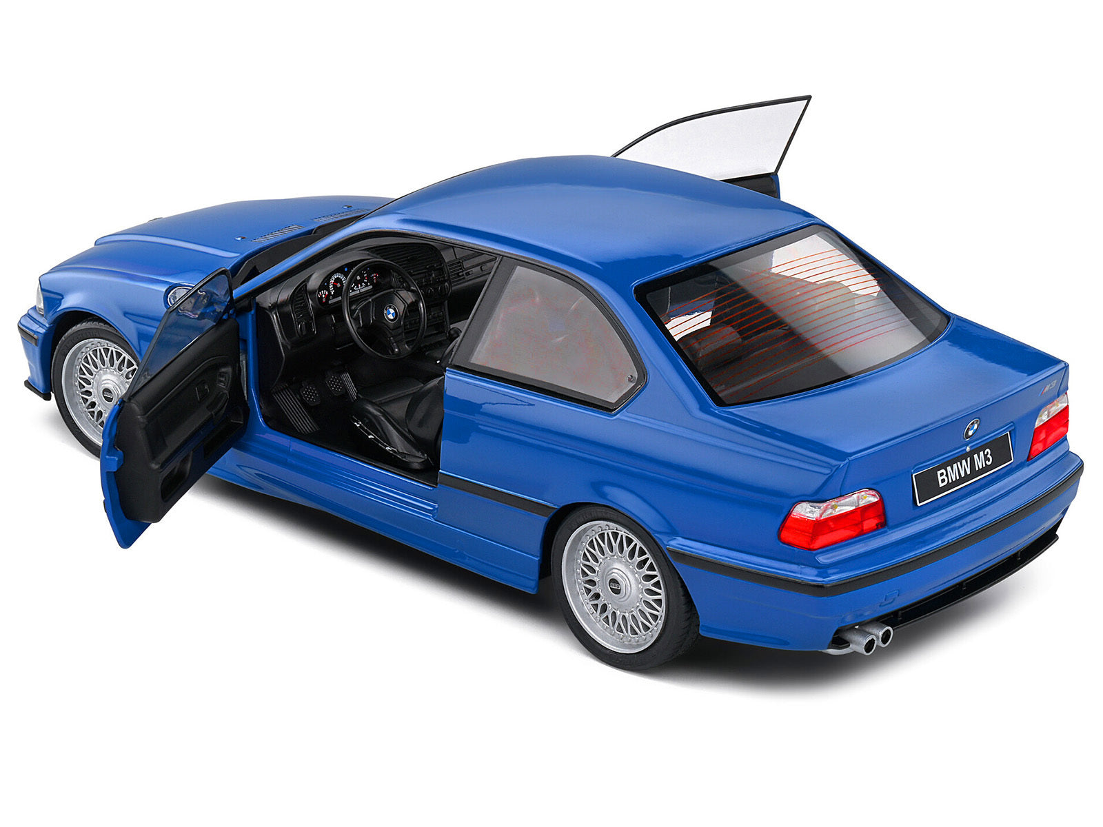 1996 BMW E36 M3 Coupe Santorin Blue 1/18 Diecast Model Car by Solido Solido