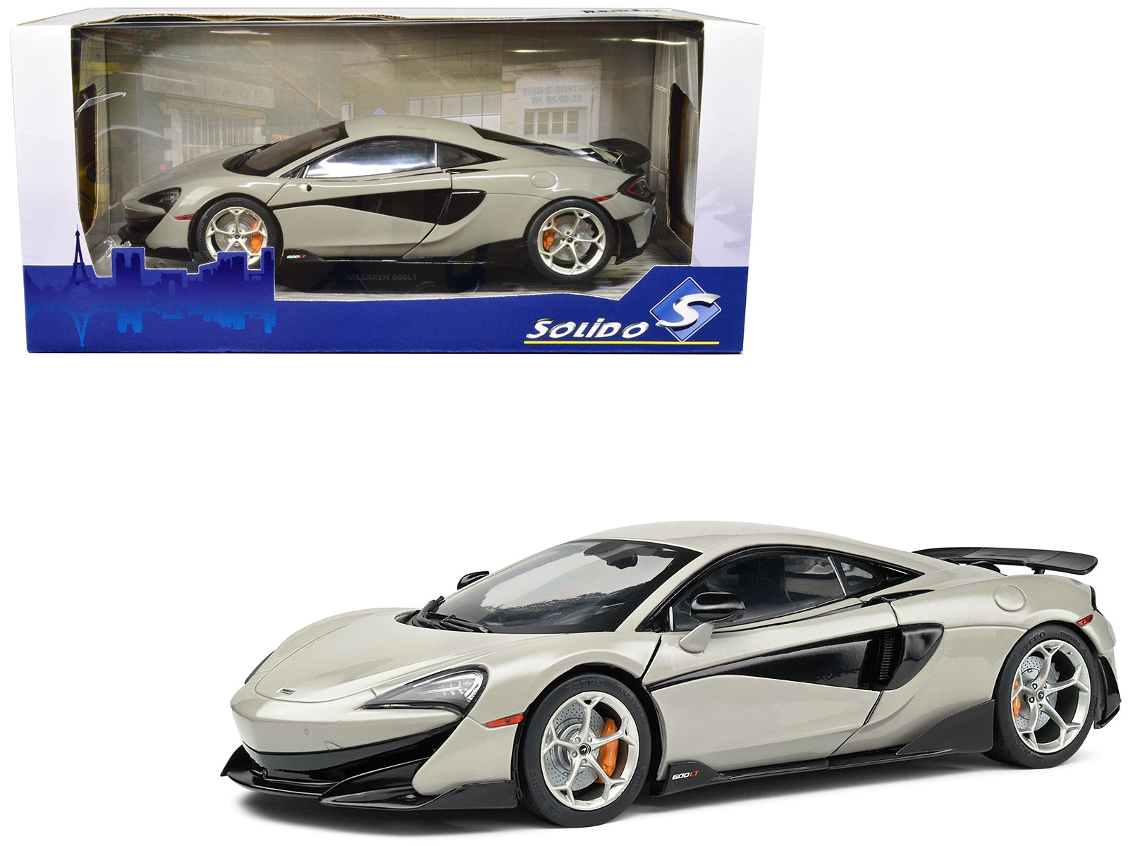 2018 McLaren 600 LT Coupe Blade Silver 1/18 Diecast Model Car by Solido Solido