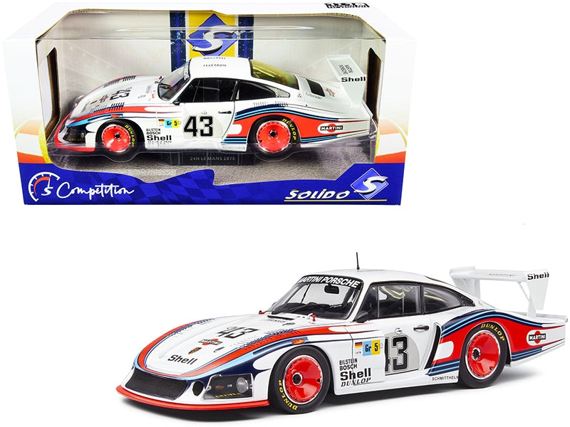 Porsche 935 RHD (Right Hand Drive) "Moby Dick" #43 Manfred Schurti - Rolf Stommelen "Martini Racing Porsche System" 24H of Le Mans (1978) "Competition" Series 1/18 Diecast Model Car by Solido Solido