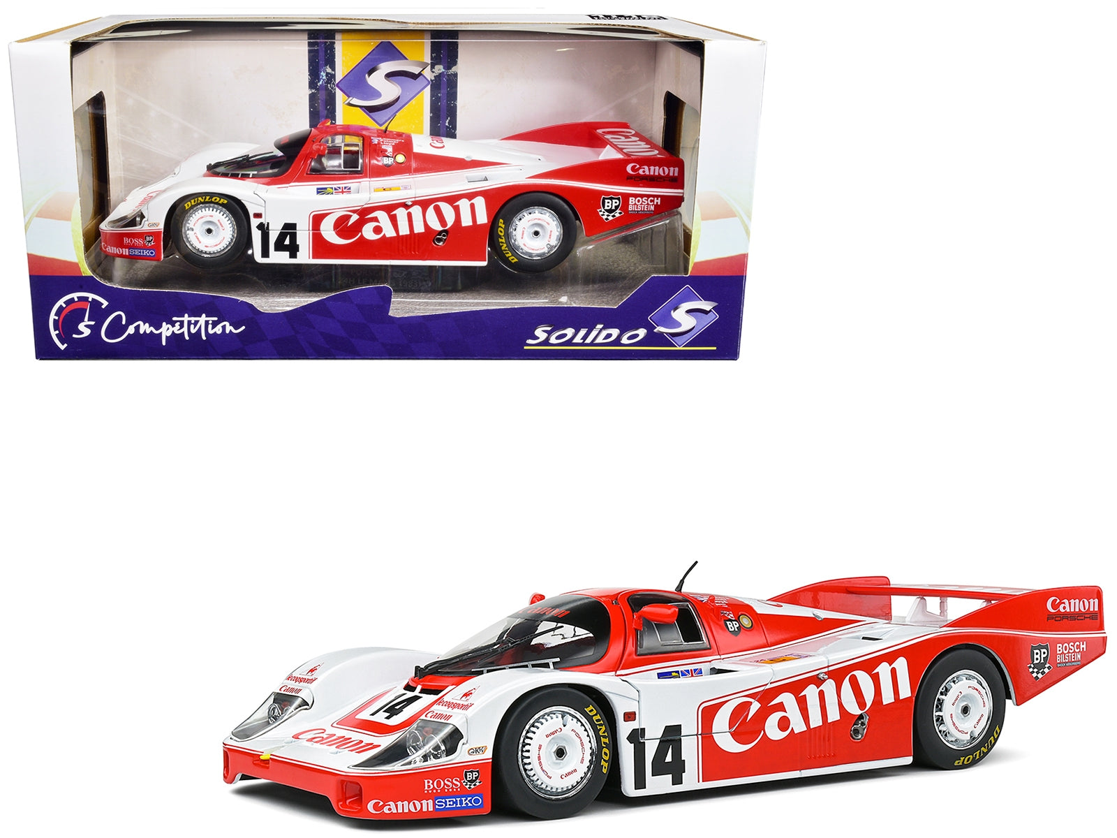 Porsche 956 #14 Richard Lloyd - Jonathan Palmer - Jan Lammers "24 Hours of Le Mans" (1983) "Competition" Series 1/18 Diecast Model Car by Solido Solido