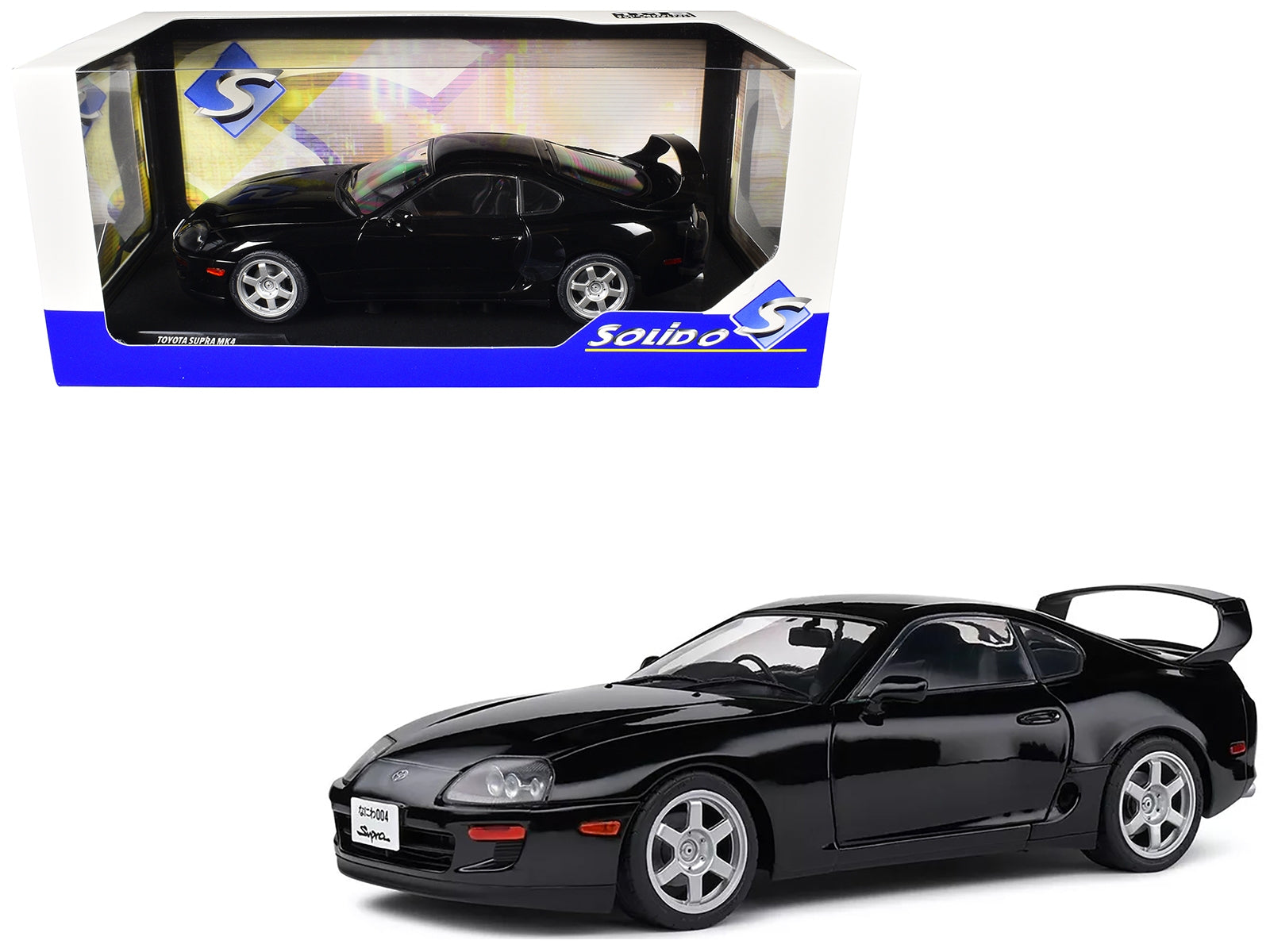 1993 Toyota Supra MK4 (A80) RHD (Right Hand Drive) Astral Black 1/18 Diecast Model Car by Solido Solido