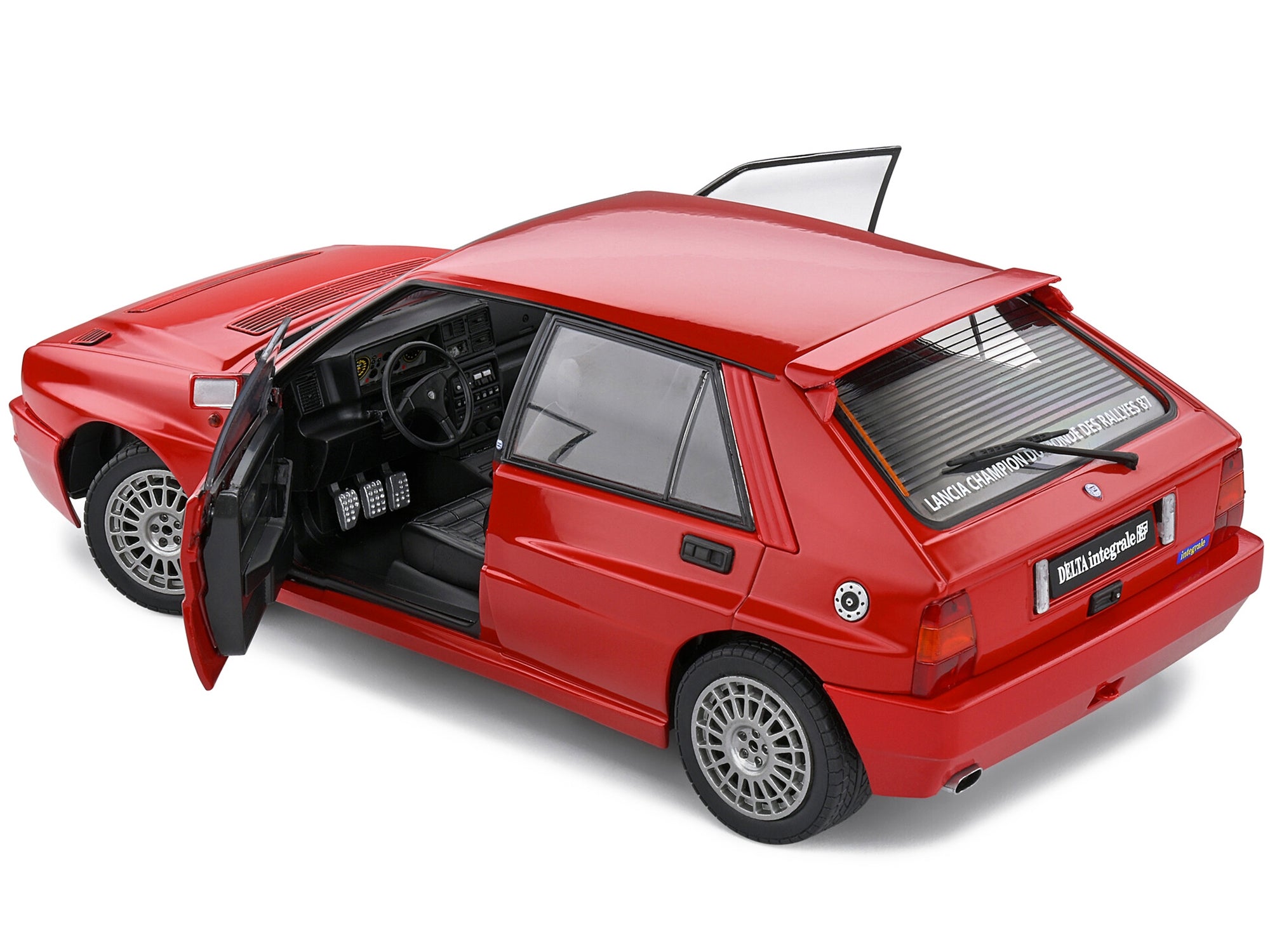 1991 Lancia Delta HF Integrale Rosso Corsa Red 1/18 Diecast Model Car by Solido Solido