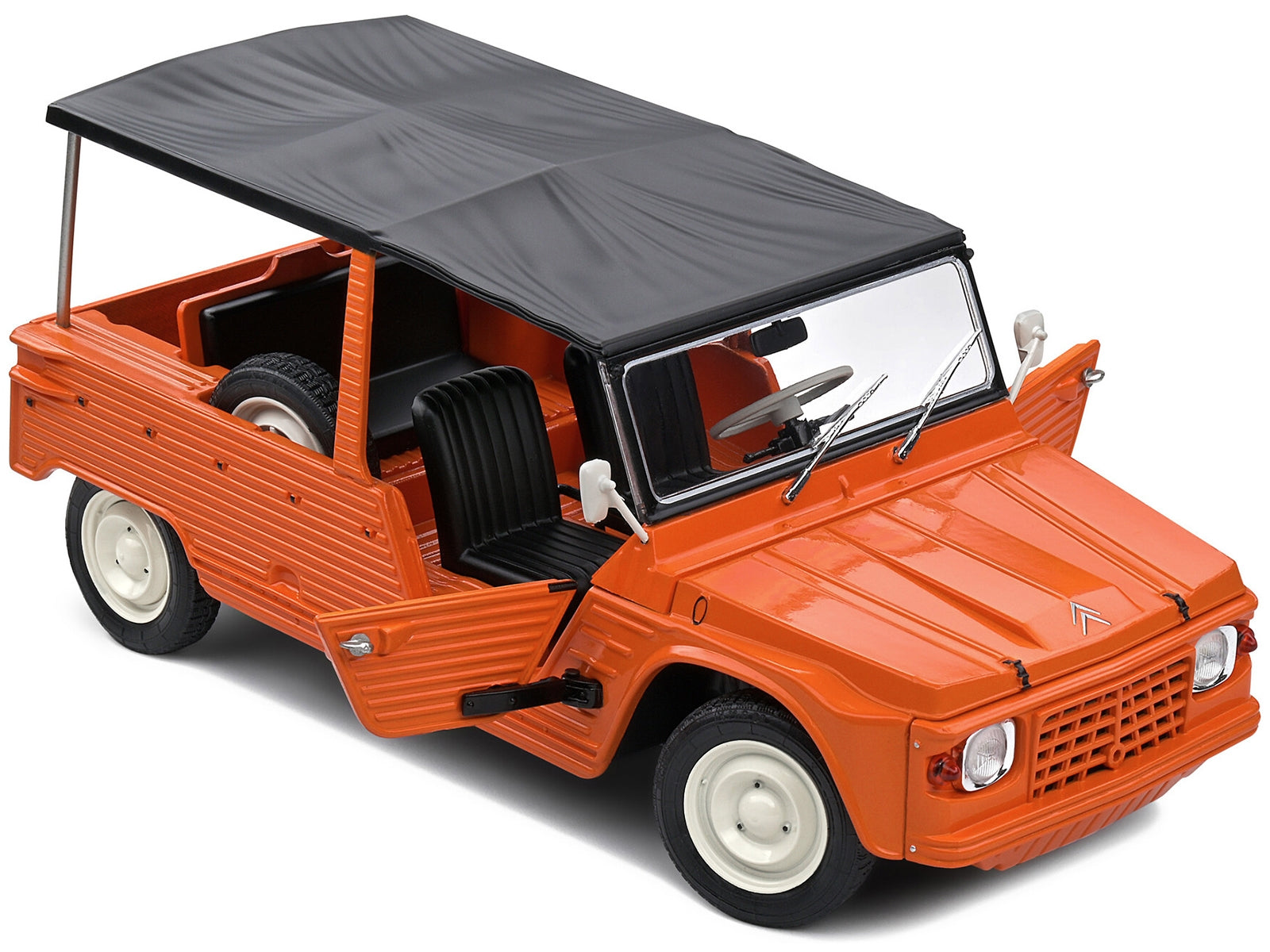 1970 Citroen Mehari MK.1 Kirghiz Orange with Black Top 1/18 Diecast Model Car by Solido Solido