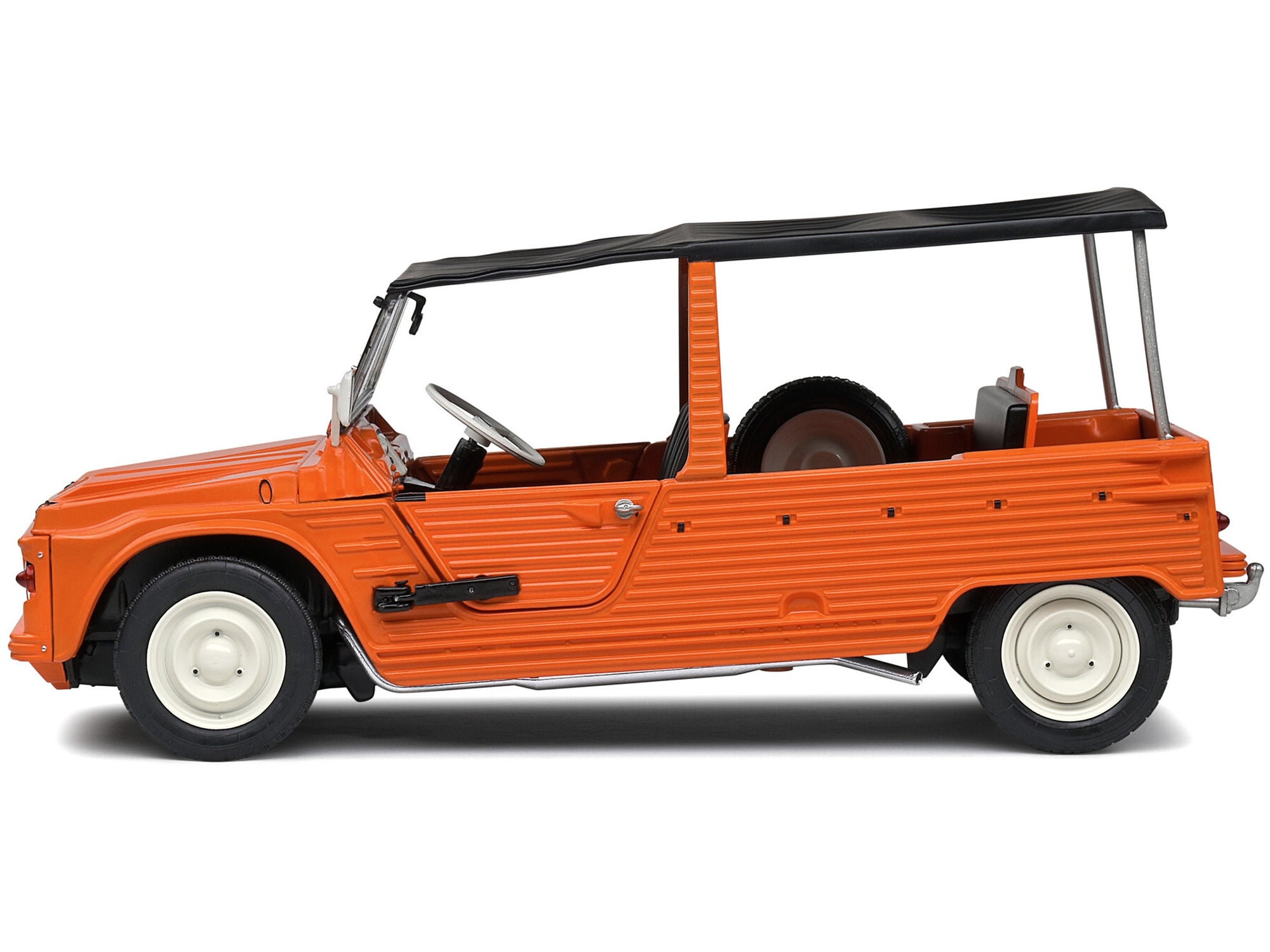 1970 Citroen Mehari MK.1 Kirghiz Orange with Black Top 1/18 Diecast Model Car by Solido Solido