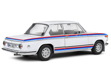 Load image into Gallery viewer, 1971 BMW 2002 Tii Turbo &quot;Evocation&quot; White with Stripes 1/18 Diecast Model Car by Solido Solido
