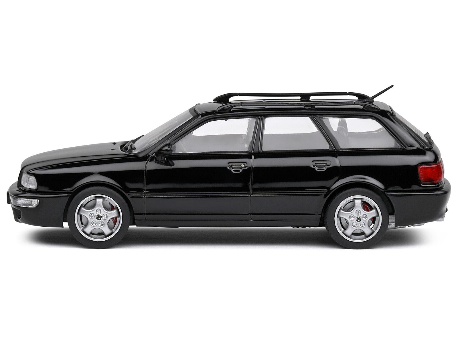 1995 Audi Avant RS2 Brilliant Black with Roofrack 1/43 Diecast Model Car by Solido Solido