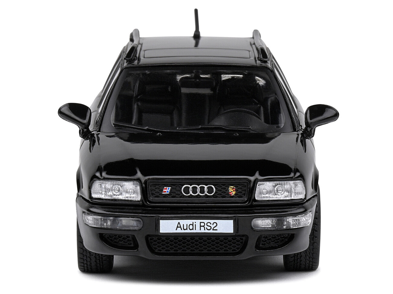 1995 Audi Avant RS2 Brilliant Black with Roofrack 1/43 Diecast Model Car by Solido Solido