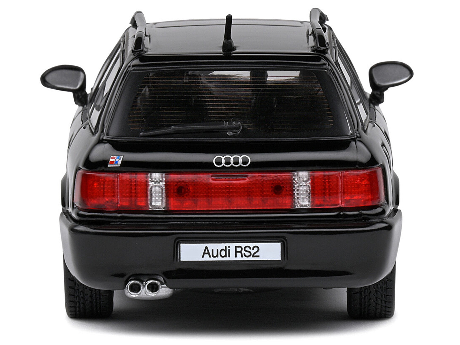 1995 Audi Avant RS2 Brilliant Black with Roofrack 1/43 Diecast Model Car by Solido Solido