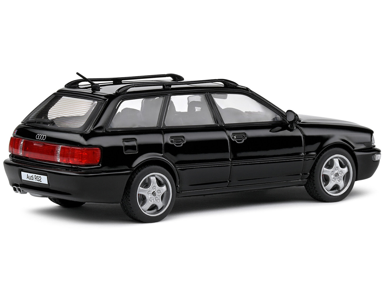 1995 Audi Avant RS2 Brilliant Black with Roofrack 1/43 Diecast Model Car by Solido Solido