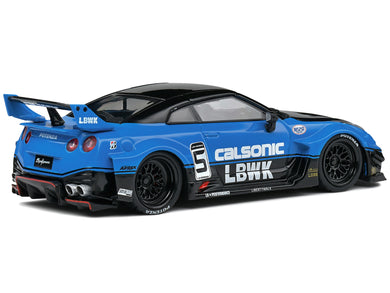 Nissan GT-R (R35) LB Silhouette Works GT RHD (Right Hand Drive) #5 Black and Blue 