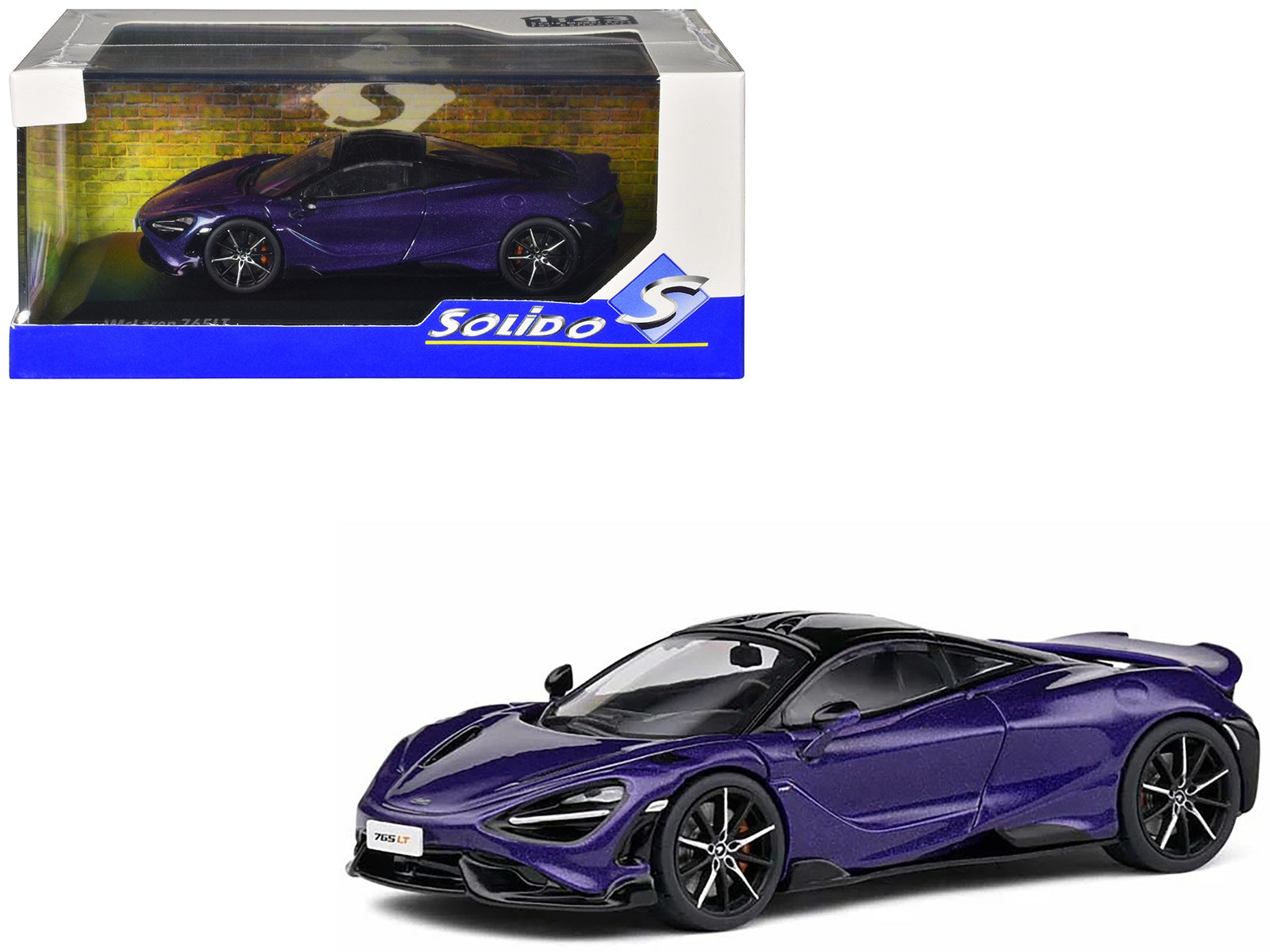 McLaren 765 LT Lantana Purple Metallic 1/43 Diecast Model Car by Solido Solido