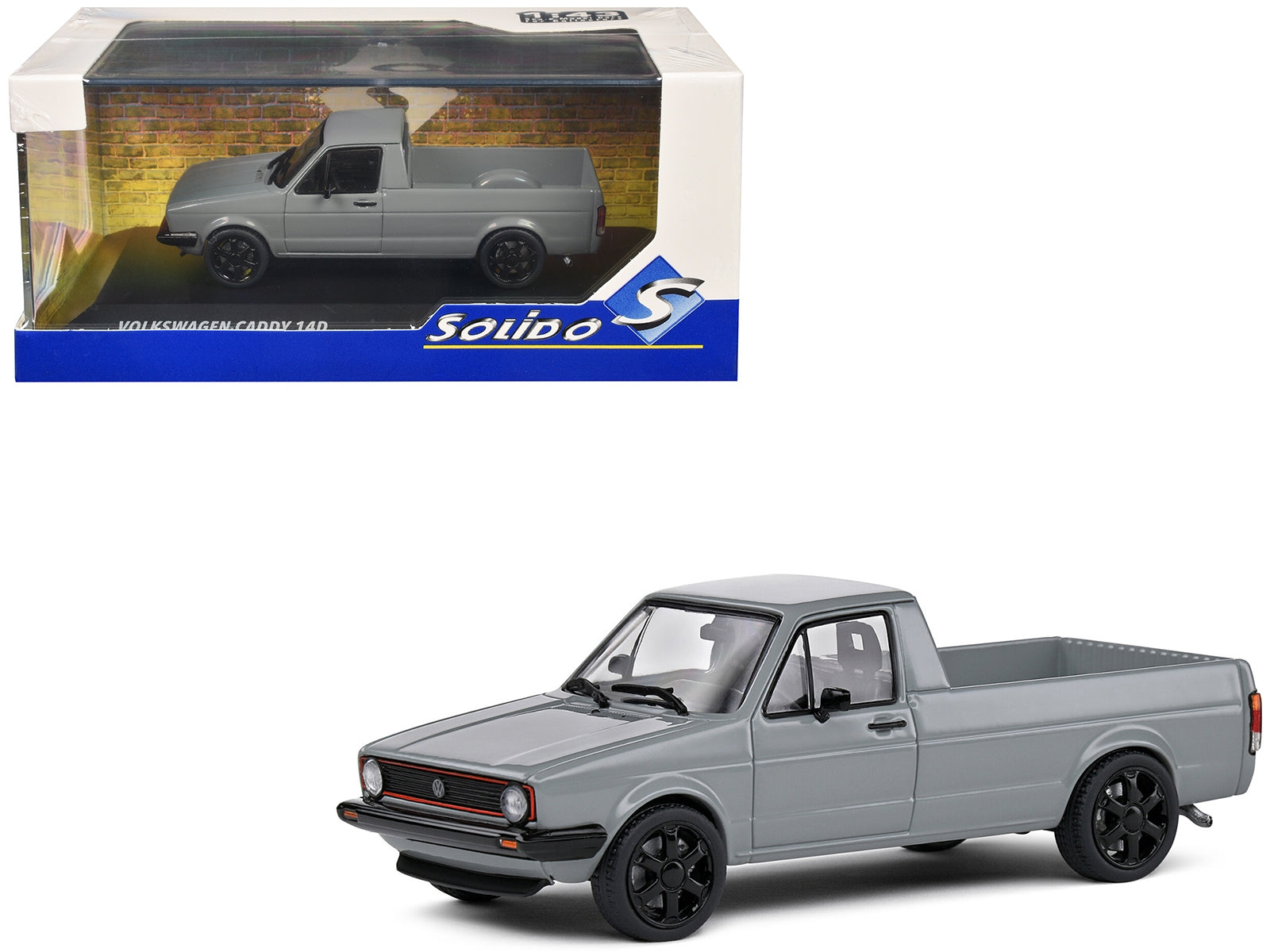 1982 Volkswagen Caddy MKI Pickup Truck Nardo Gray 1/43 Diecast Model Car by Solido Solido