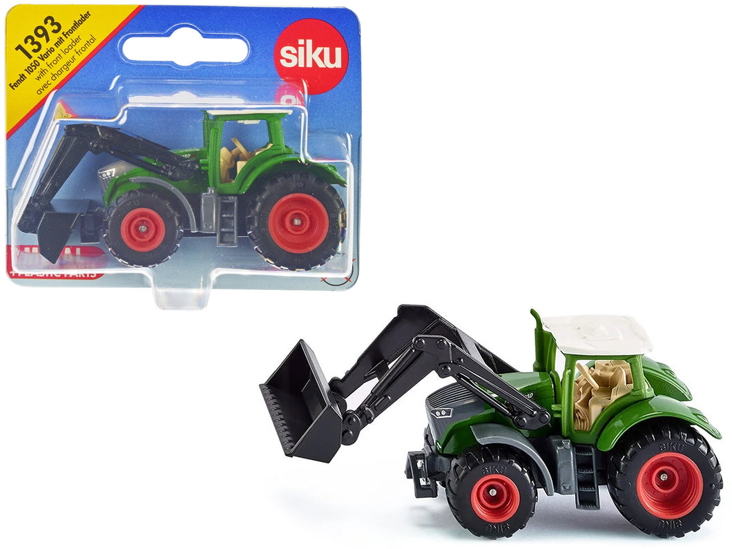 Fendt 1050 Vario Tractor with Front Loader Green with White Top Diecast Model by Siku SIKU