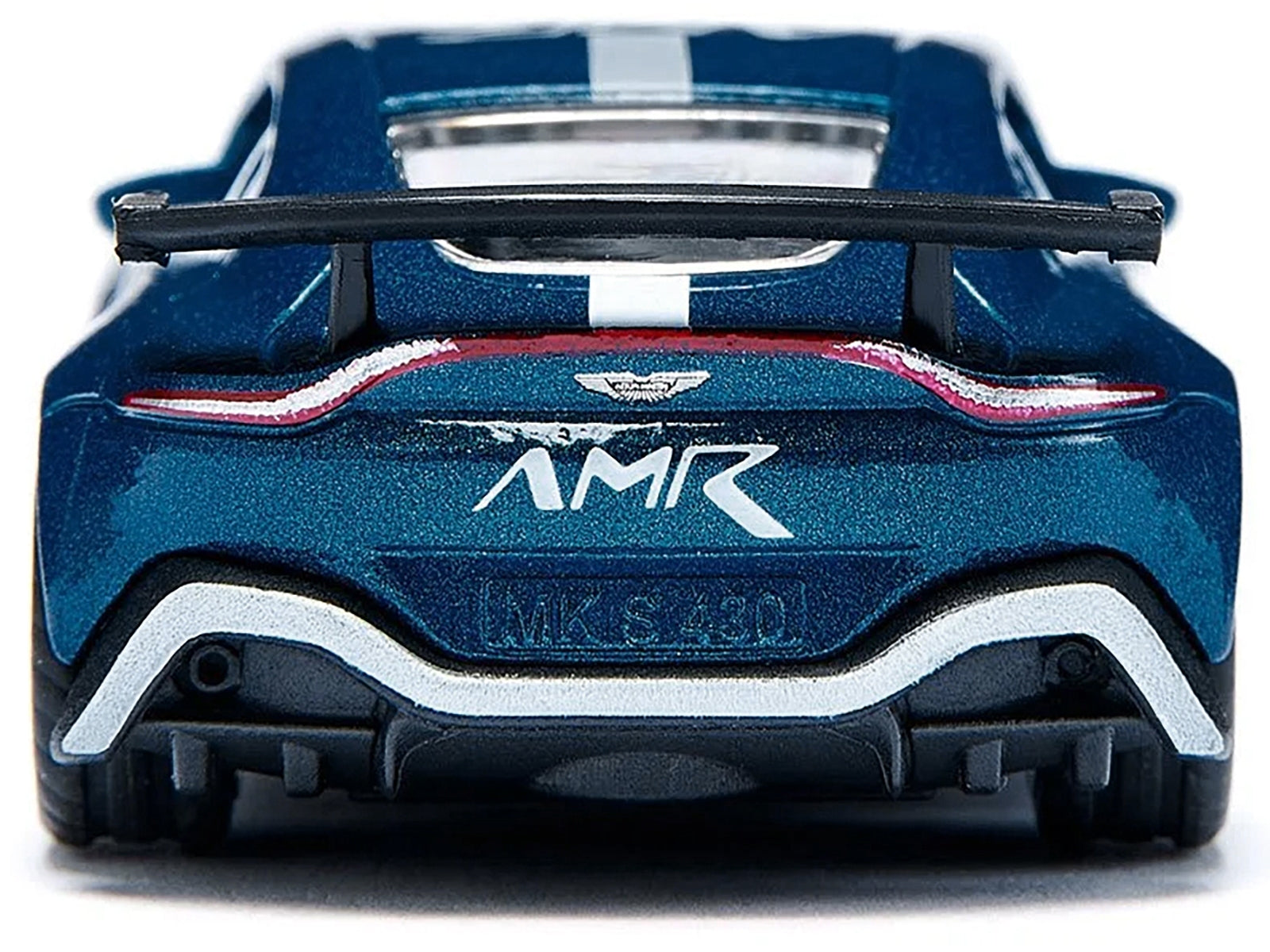 Aston Martin Vantage GT4 Blue Metallic with White Stripes Diecast Model Car by Siku SIKU