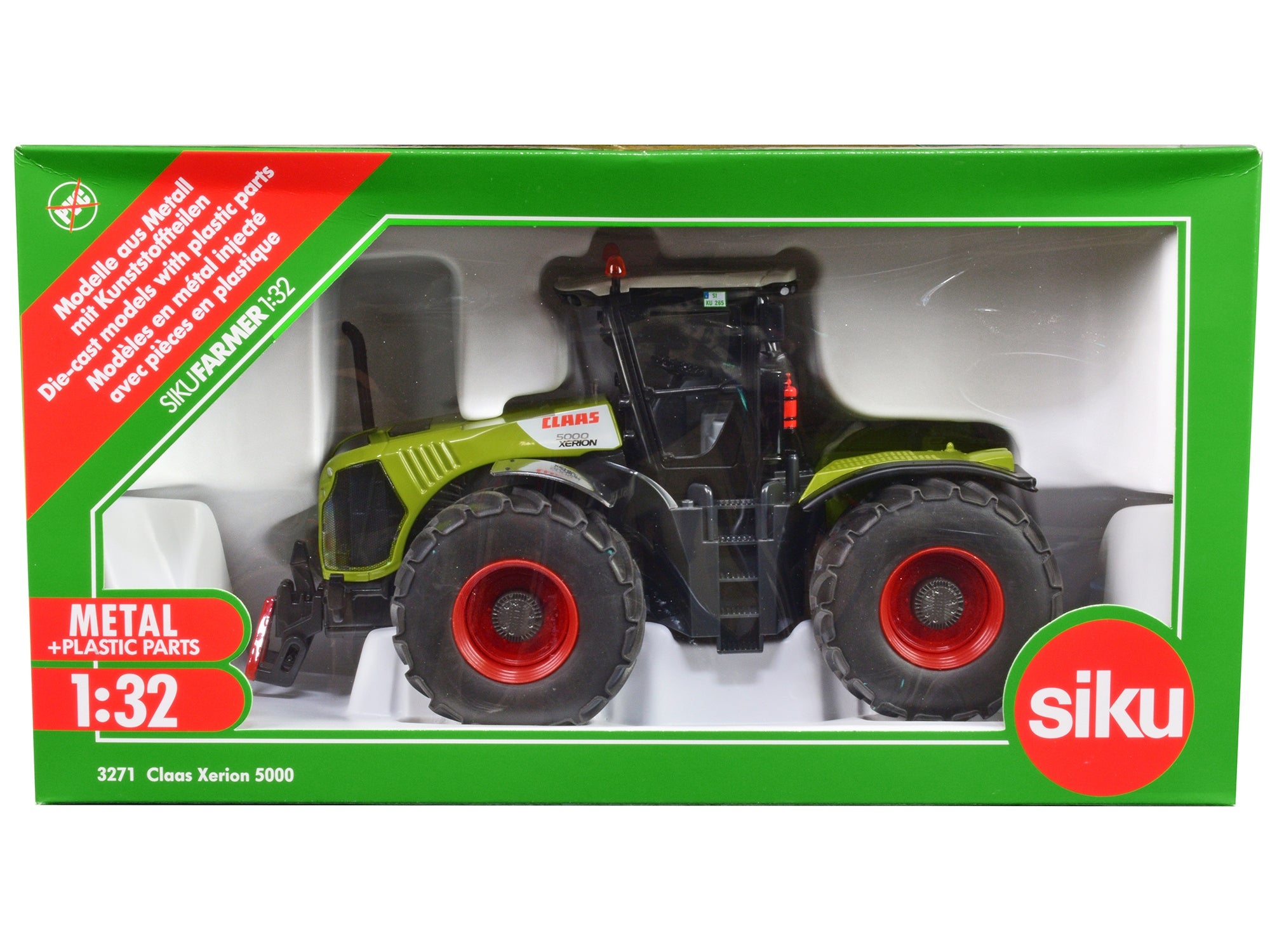 Claas 5000 Xerion Tractor Green with Gray Top 1/32 Diecast Model by Siku SIKU