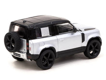 Load image into Gallery viewer, Land Rover Defender 90 Silver Metallic with Black Top &quot;Global64&quot; Series 1/64 Diecast Model Car by Tarmac Works Tarmac Works
