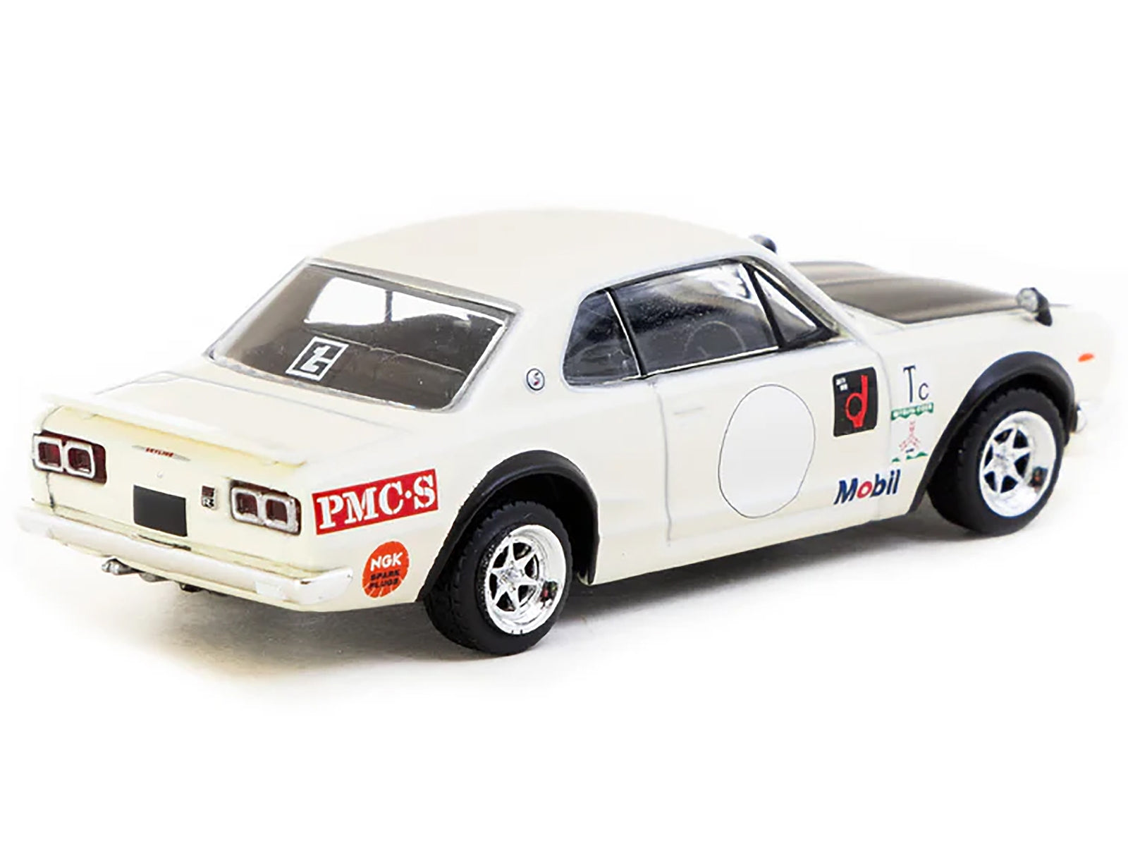 Nissan Skyline HT 2000GT-R RHD (Right Hand Drive) "Lamley Group" White with Black Hood "Global64" Series 1/64 Diecast Model Car by Tarmac Works Tarmac Works