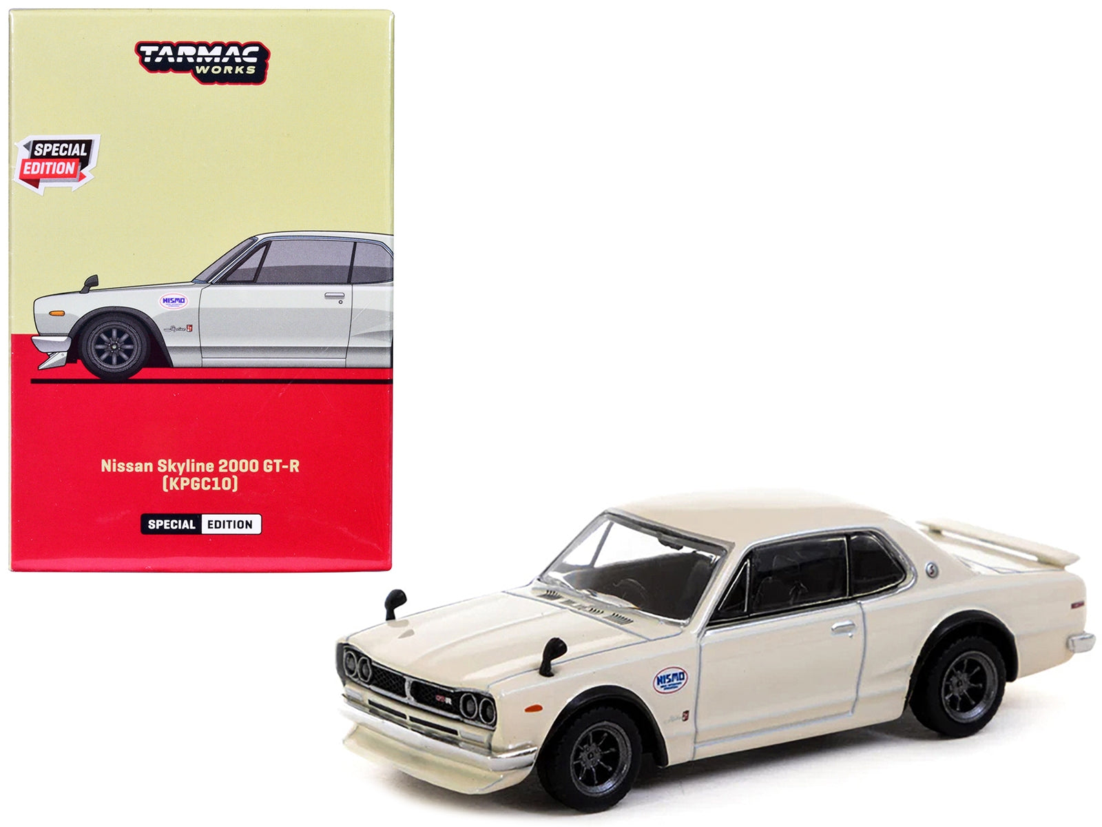 Nissan Skyline 2000GT-R (KPGC10) RHD (Right Hand Drive) Ivory White "Japan Special Edition" "Global64" Series 1/64 Diecast Model Car by Tarmac Works Tarmac Works