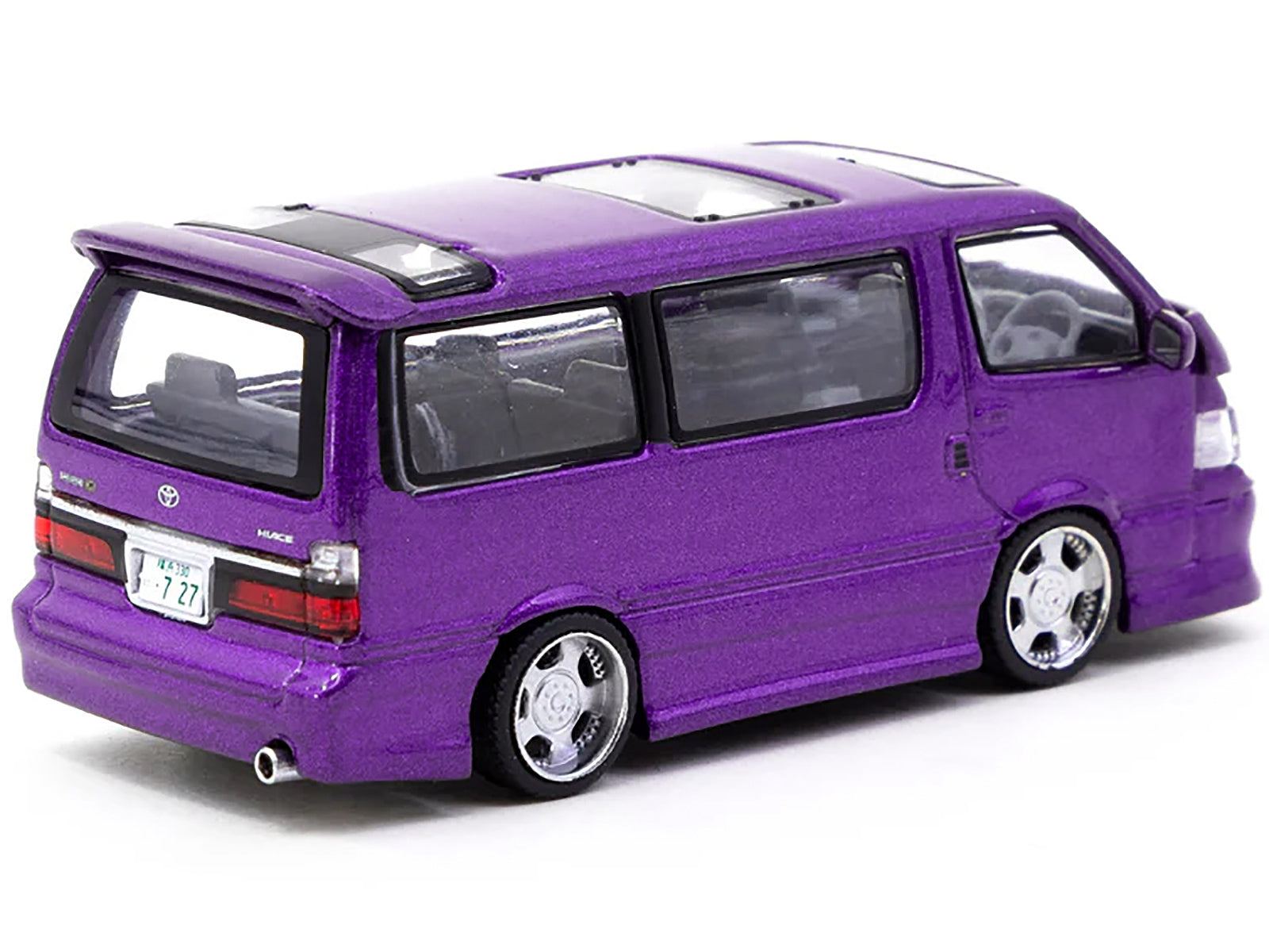 Toyota Hiace Wagon Custom Van RHD (Right Hand Drive) Purple Metallic "Road64" Series 1/64 Diecast Model Car by Tarmac Works Tarmac Works