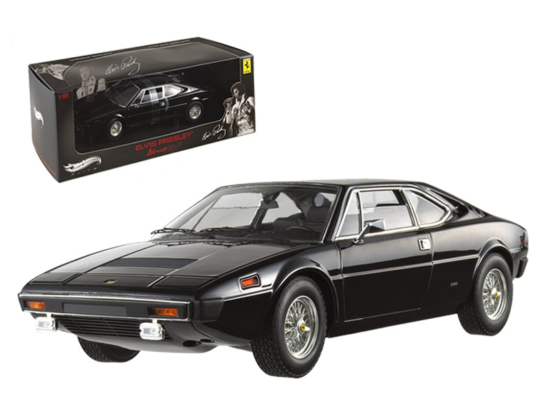 Ferrari Dino 308 GT4 Black (Elvis Presley Owned) "Elite Edition" Series 1/18 Diecast Model Car by Hot Wheels Hotwheels