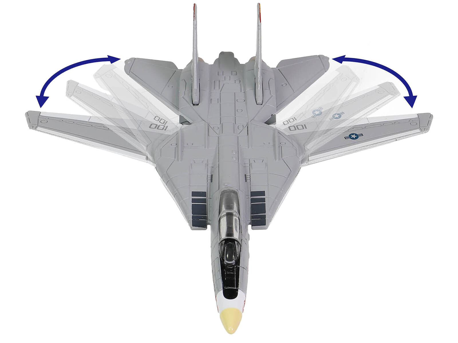 Grumman F-14 Tomcat Fighter Aircraft "VF-1 Wolfpack" and Section B of USS Enterprise (CVN-65) Aircraft Carrier Display Deck "Legendary F-14 Tomcat" Series 1/200 Diecast Model by Forces of Valor Forces Of Valor